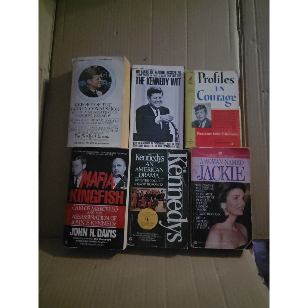 Vintage‎ JFK Kennedy Family Book Lot 6 Paperbacks Profiles in Courage Jackie